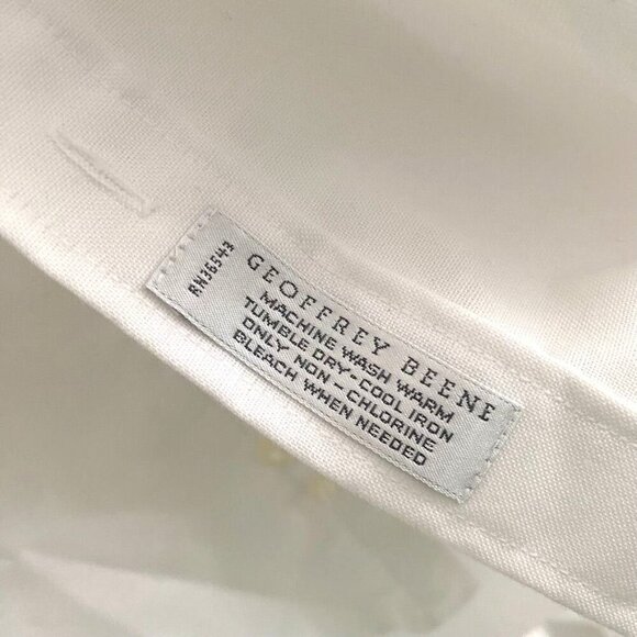 Geoffrey Beene Men's White Dress Shirt Size 16.5/ 32-33 Workwear Business - Picture 6 of 9
